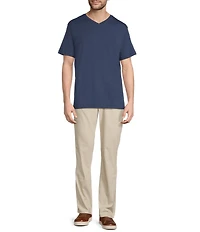 Roundtree & Yorke Solid Cloud Short Sleeve V-Neck T-Shirt