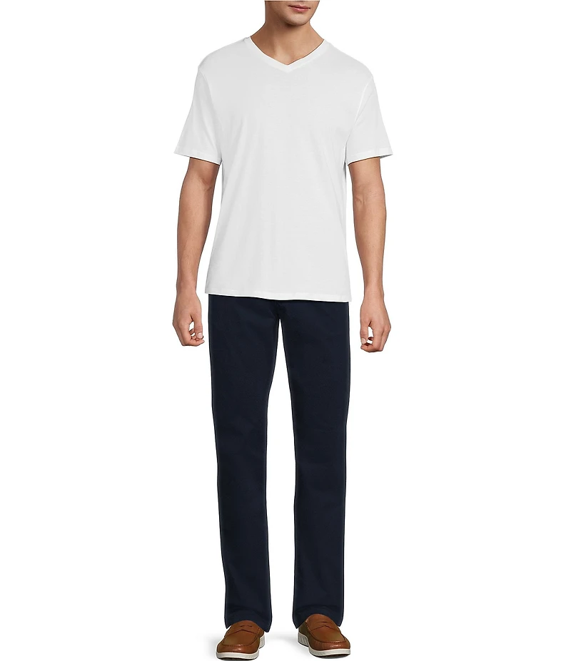 Roundtree & Yorke Solid Cloud Short Sleeve V-Neck T-Shirt