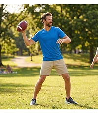 Roundtree & Yorke Solid Cloud Short Sleeve V-Neck T-Shirt