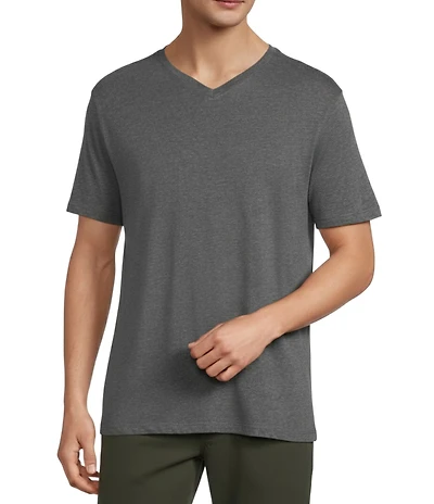 Roundtree & Yorke Solid Cloud Short Sleeve V-Neck T-Shirt