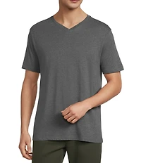 Roundtree & Yorke Solid Cloud Short Sleeve V-Neck T-Shirt