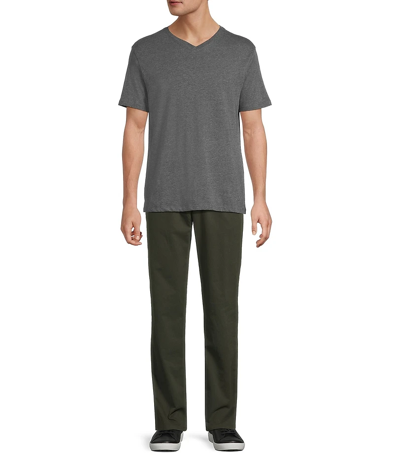 Roundtree & Yorke Solid Cloud Short Sleeve V-Neck T-Shirt