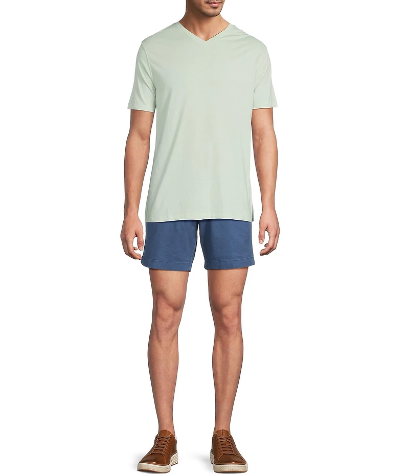 Roundtree & Yorke Solid Cloud Short Sleeve V-Neck T-Shirt