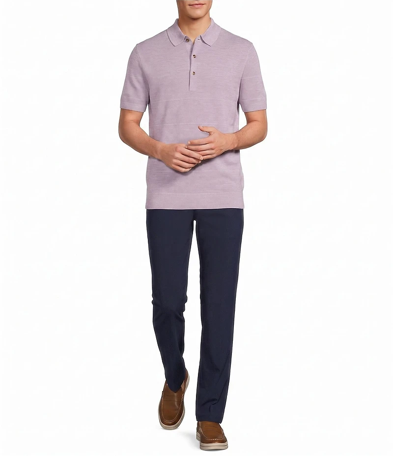 Roundtree & Yorke Solid Soft Knit Polo Sweater