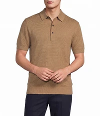 Roundtree & Yorke Solid Soft Knit Polo Sweater