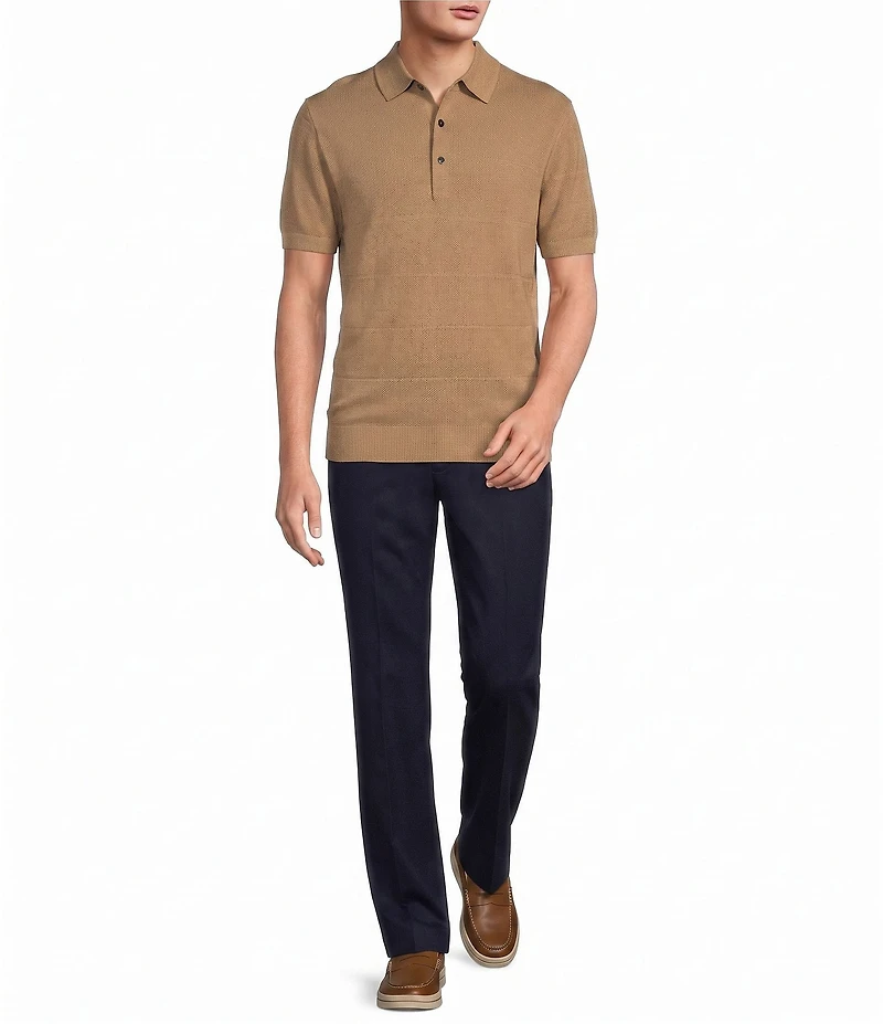 Roundtree & Yorke Solid Soft Knit Polo Sweater