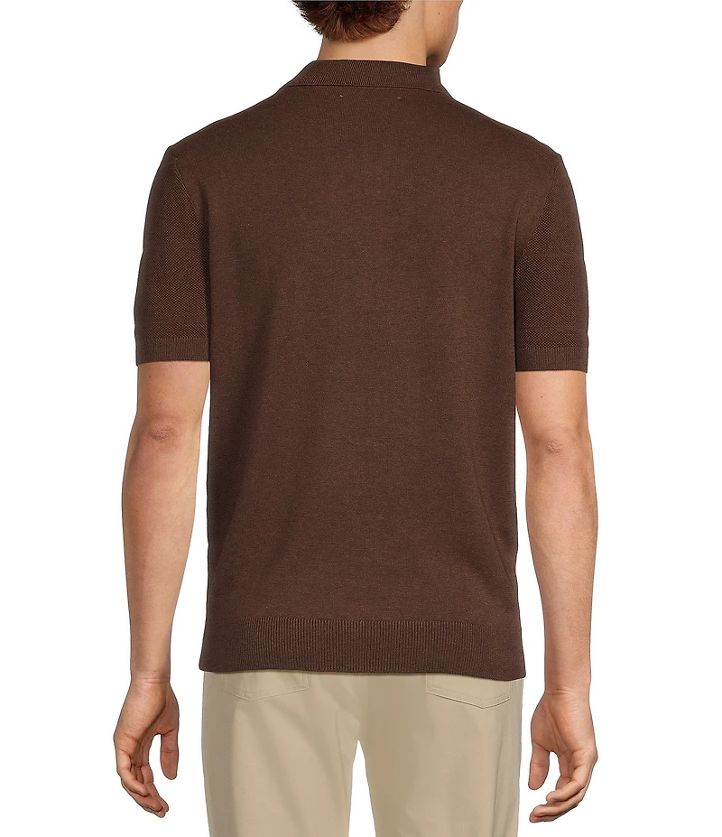 Roundtree & Yorke Solid Soft Knit Polo Sweater