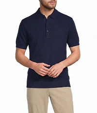 Roundtree & Yorke Solid Soft Knit Polo Sweater