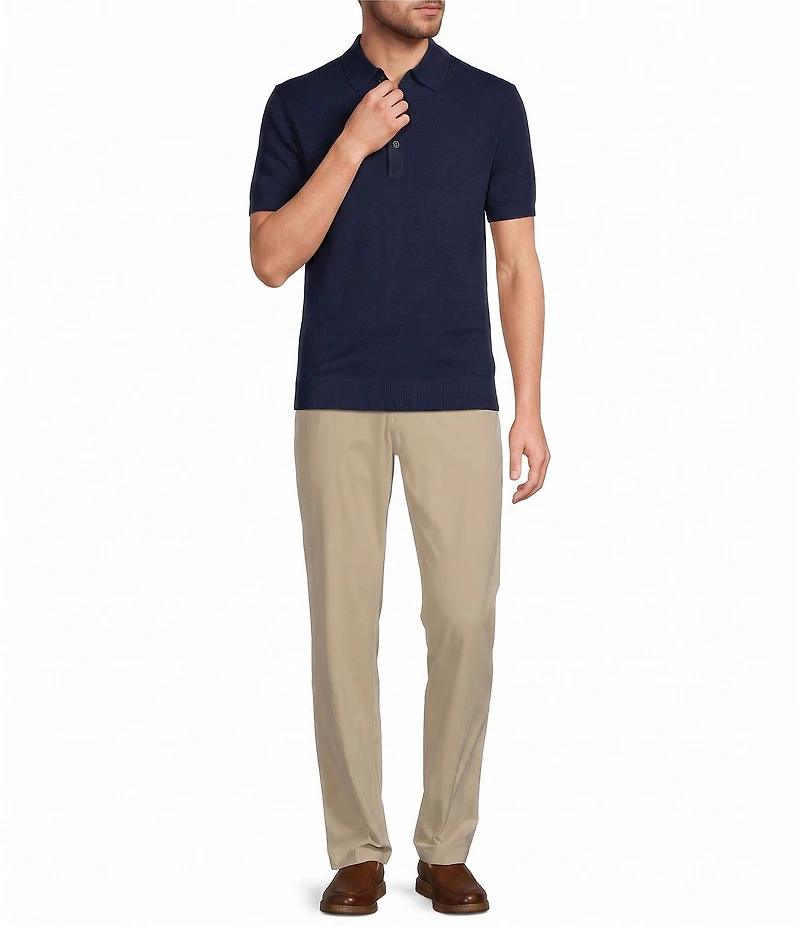 Roundtree & Yorke Solid Soft Knit Polo Sweater