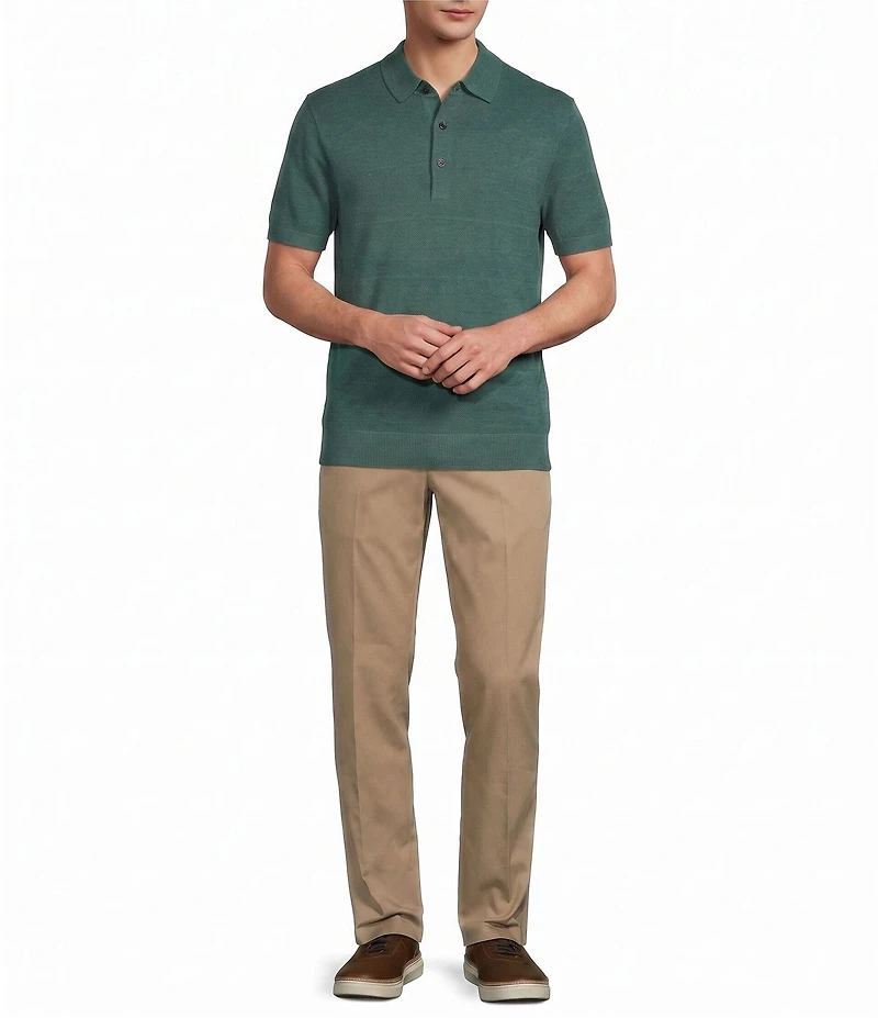 Roundtree & Yorke Solid Soft Knit Polo Sweater