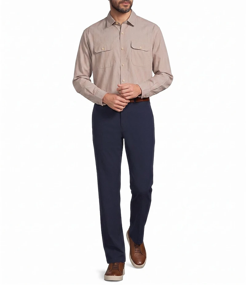 Roundtree & Yorke Solid Textured Sport Shirt