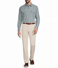 Roundtree & Yorke Solid Textured Sport Shirt