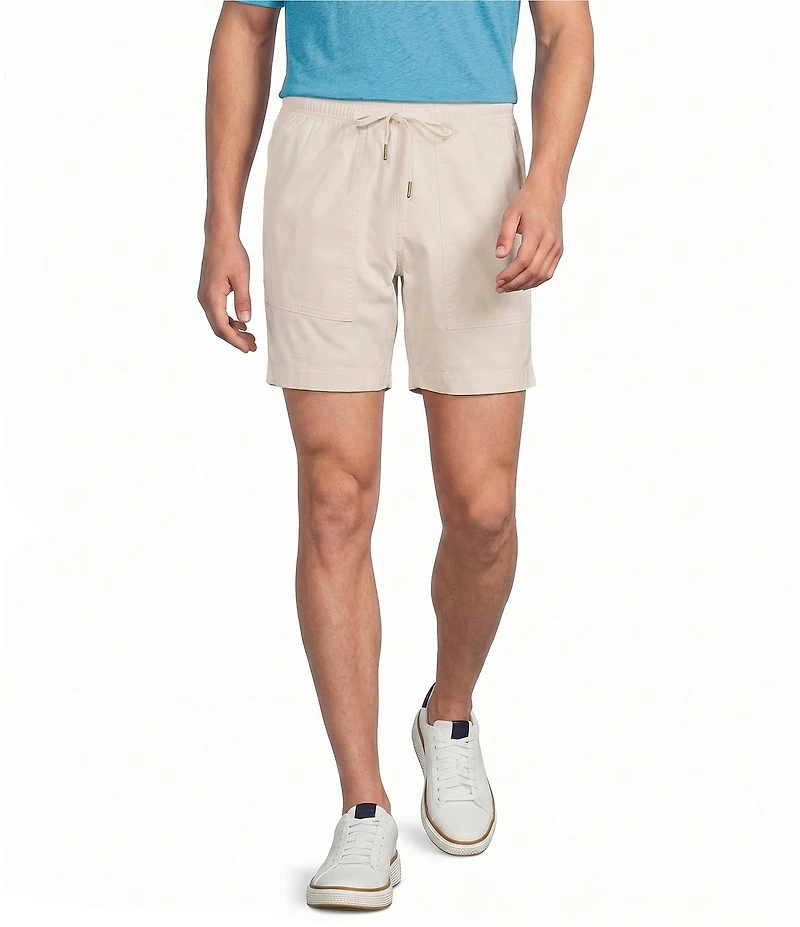 Roundtree & Yorke Straight Fit Drawstring 8#double; Inseam Pull-On Shorts