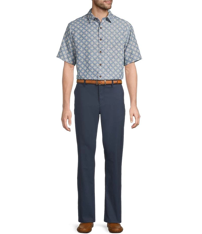 Roundtree & Yorke Straight Fit Flat Front Coolmax Pants