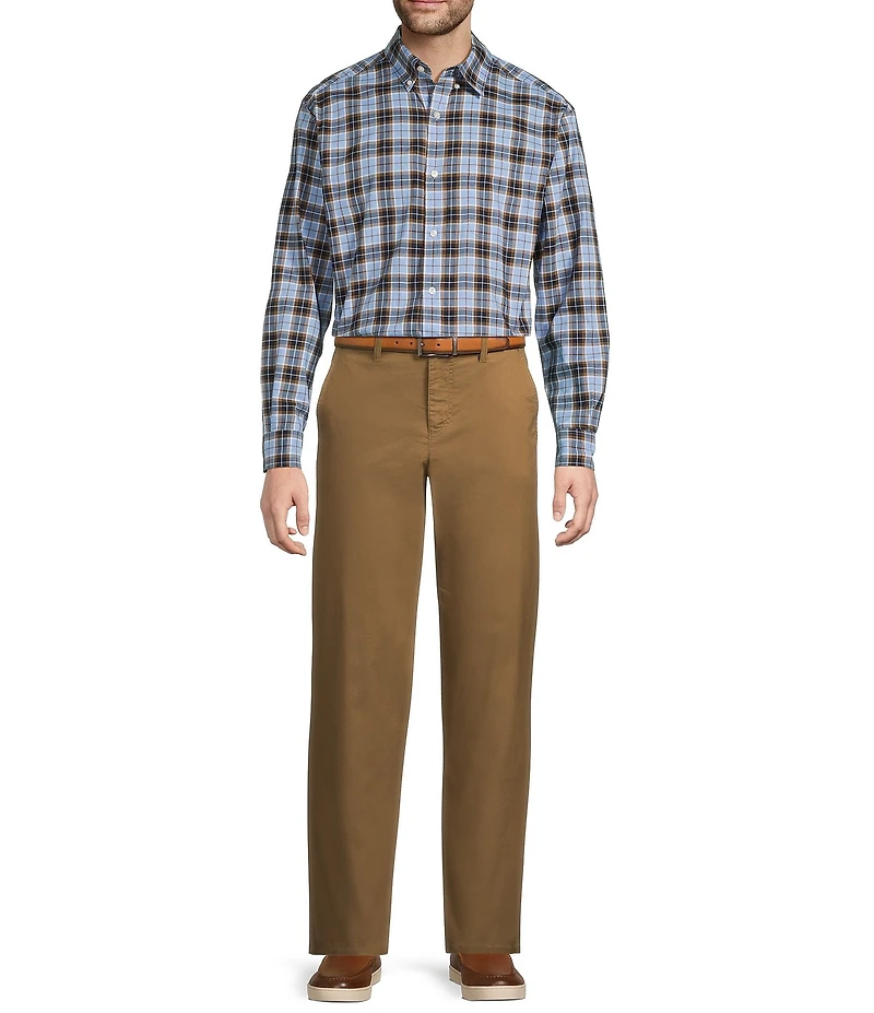 Roundtree & Yorke Straight Fit Flat Front Pants