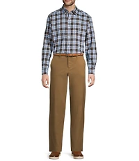 Roundtree & Yorke Straight Fit Flat Front Pants