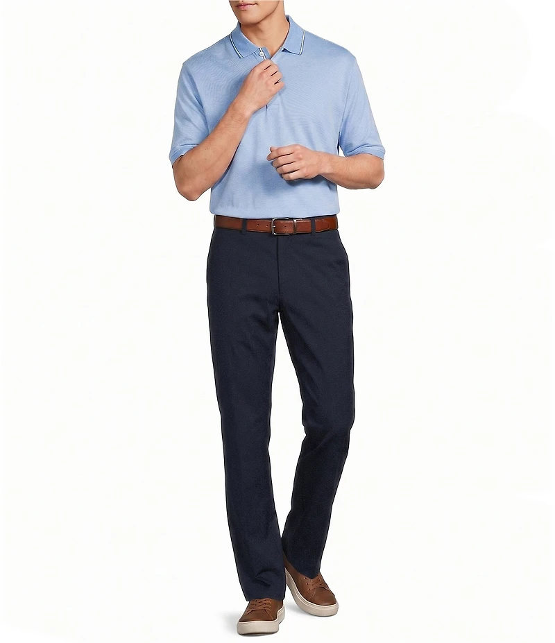 Roundtree & Yorke Straight Fit Solid Twill Pants