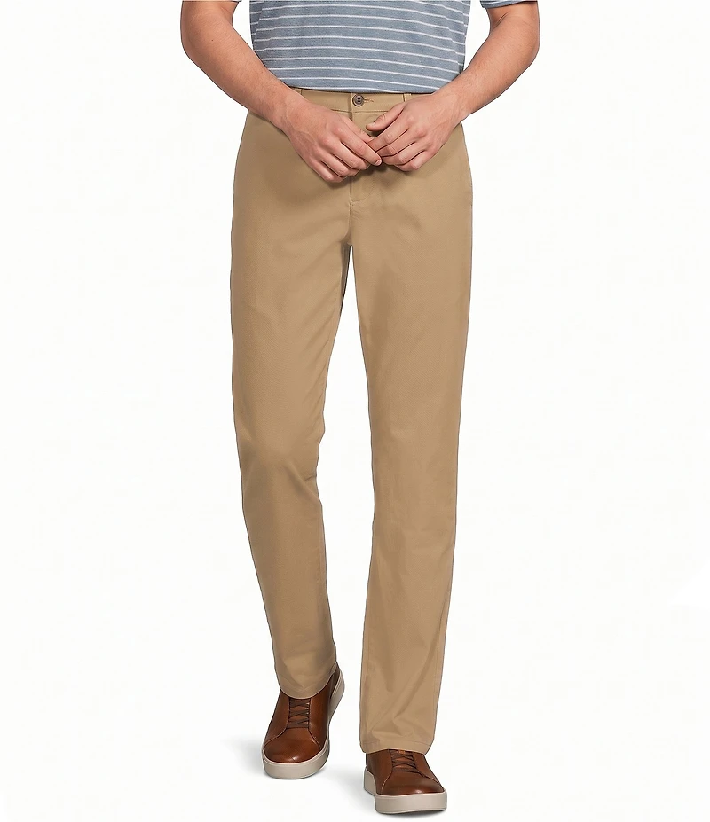 Roundtree & Yorke Straight Fit Solid Twill Pants
