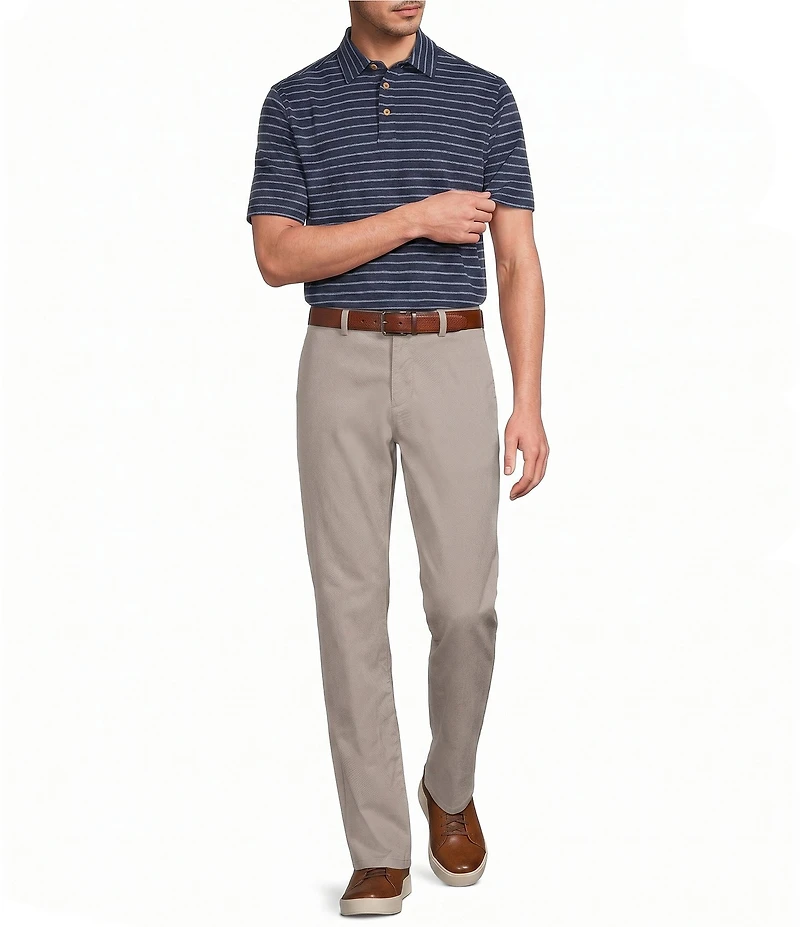 Roundtree & Yorke Straight Fit Solid Twill Pants