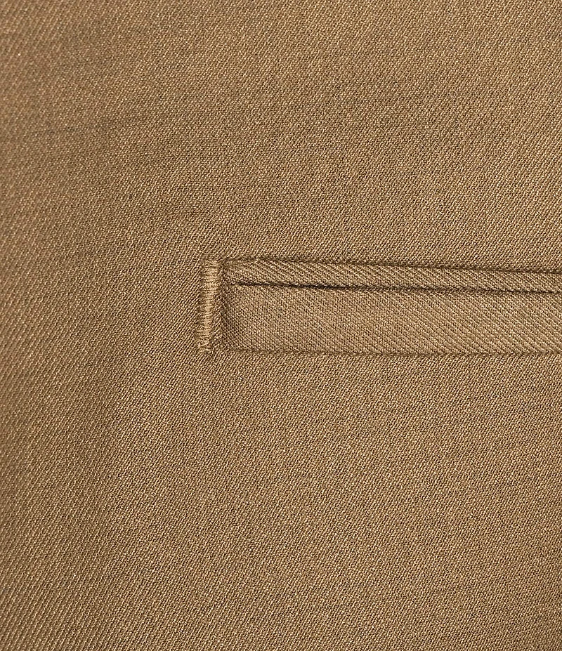 Roundtree & Yorke Luxury Gabardine Ultimate Comfort Straight Fit Flat Front Dress Pants