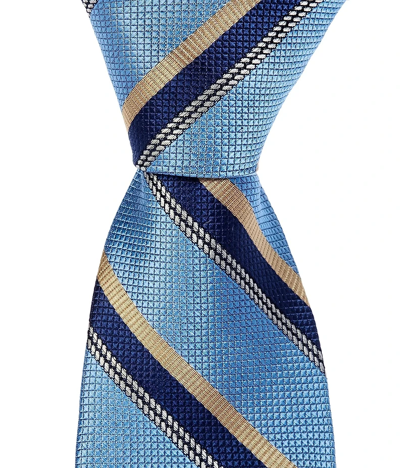 Roundtree & Yorke Striped 2 3/4#double; Silk Tie