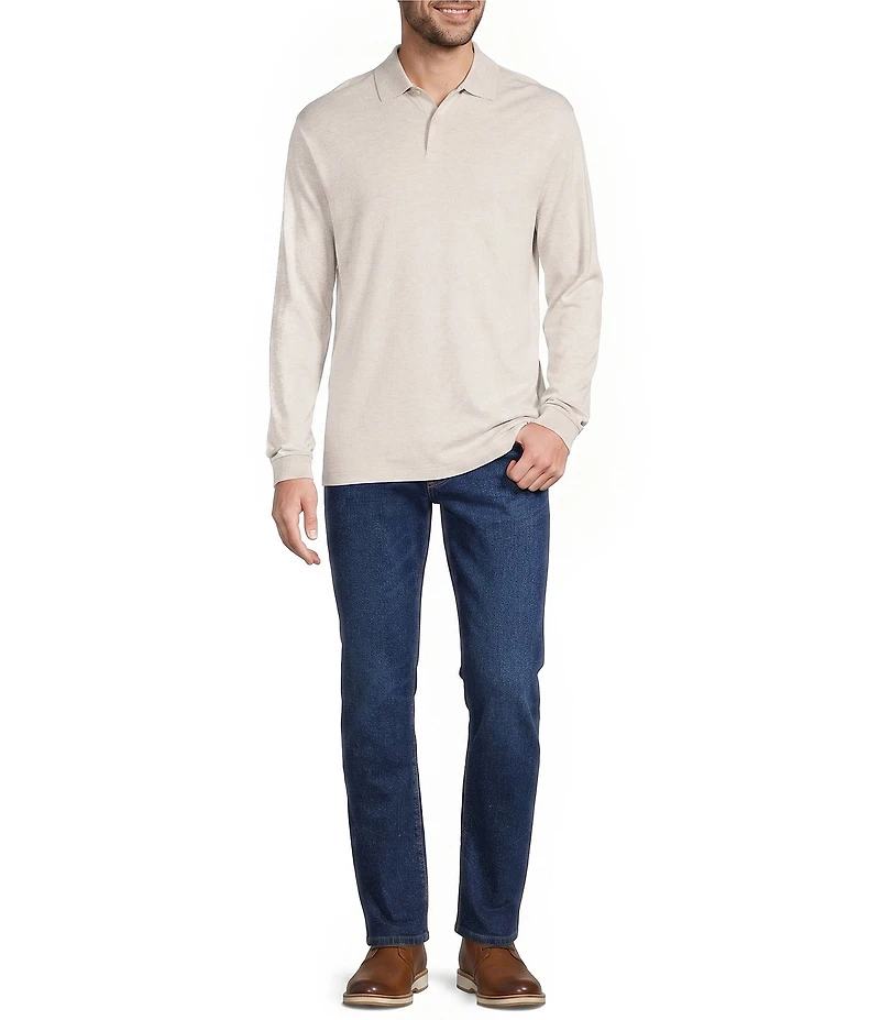 Roundtree & Yorke Supima Long Sleeve Solid Polo