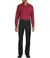 Roundtree & Yorke Supima Long Sleeve Solid Polo Shirt