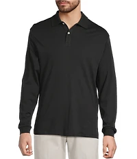 Roundtree & Yorke Supima Long Sleeve Solid Polo Shirt