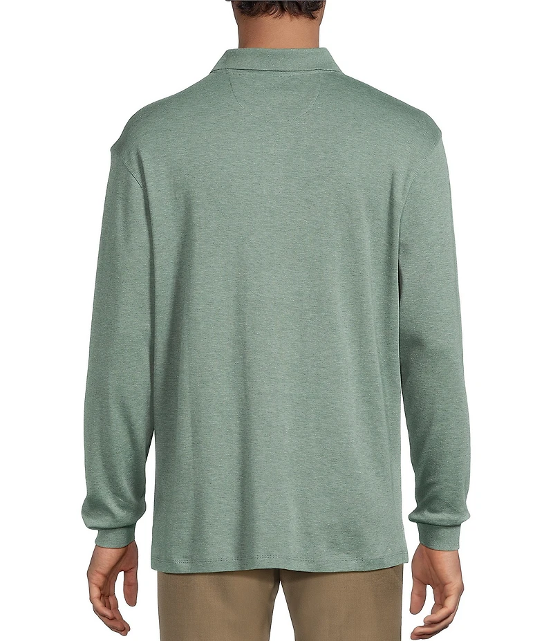 Roundtree & Yorke Supima Long Sleeve Solid Polo Shirt