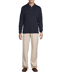 Roundtree & Yorke Supima Long Sleeve Solid Polo Shirt