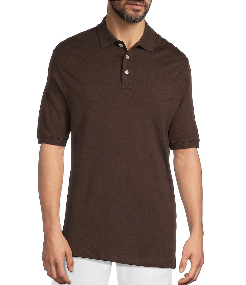 Roundtree & Yorke Supima Cotton Short Sleeve Solid Polo Shirt