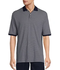 Roundtree & Yorke Supima Short Sleeve Striped Polo Shirt