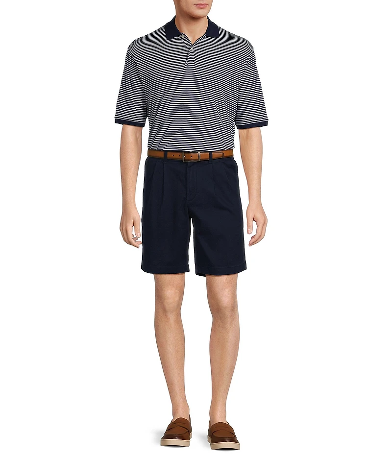 Roundtree & Yorke Supima Short Sleeve Striped Polo Shirt