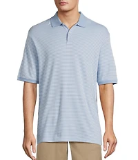Roundtree & Yorke Supima Short Sleeve Striped Polo Shirt