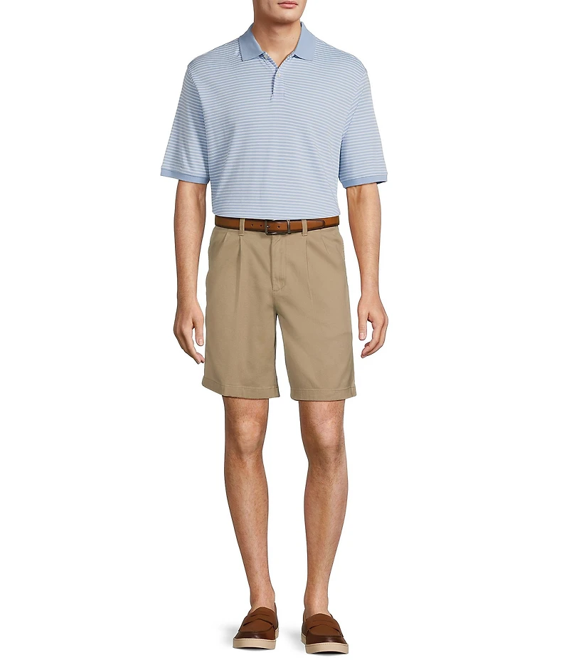 Roundtree & Yorke Supima Short Sleeve Striped Polo Shirt
