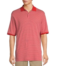 Roundtree & Yorke Supima Short Sleeve Striped Polo Shirt
