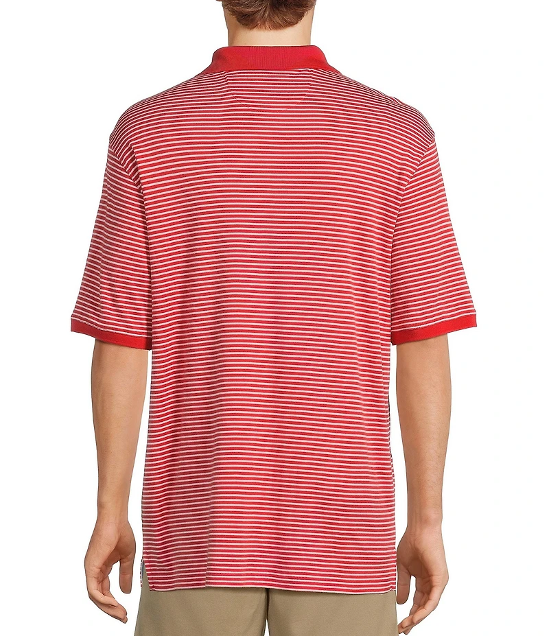 Roundtree & Yorke Supima Short Sleeve Striped Polo Shirt