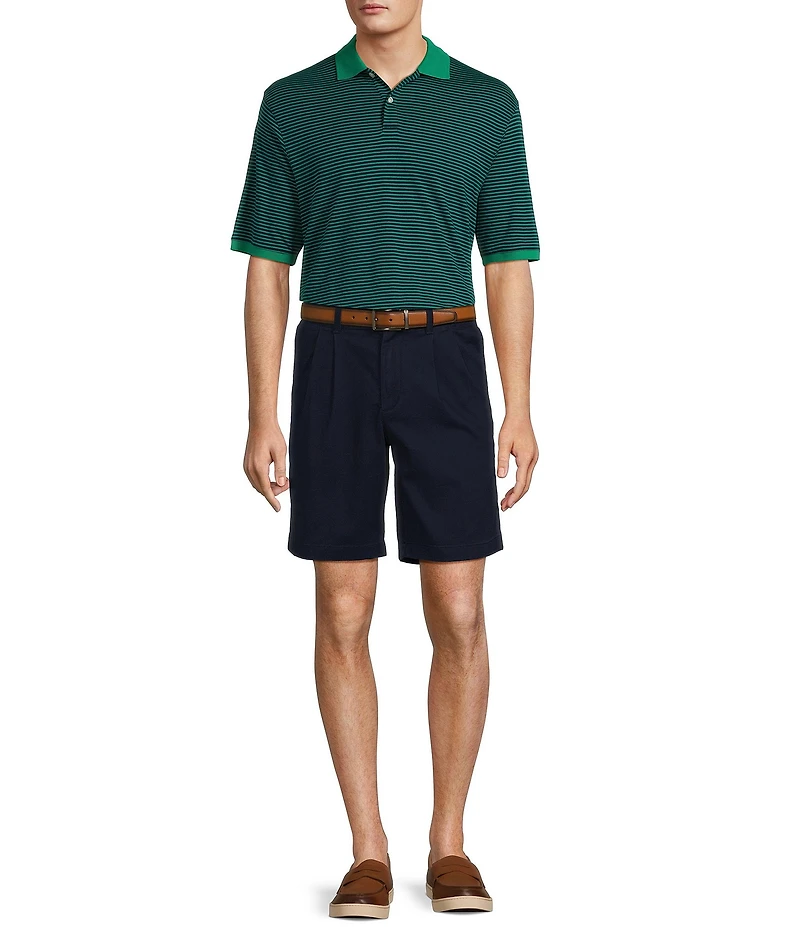 Roundtree & Yorke Supima Short Sleeve Striped Polo Shirt