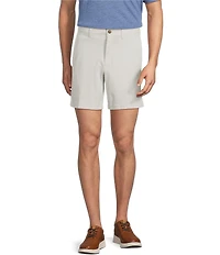Roundtree & Yorke The Cloud Collection 7#double; Flat Front Washed Chino Shorts