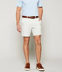 Roundtree & Yorke The Cloud Collection 7#double; Flat Front Washed Chino Shorts