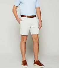 Roundtree & Yorke The Cloud Collection 7#double; Flat Front Washed Chino Shorts