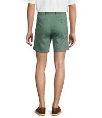 Roundtree & Yorke The Cloud Collection 7#double; Flat Front Washed Chino Shorts