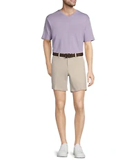 Roundtree & Yorke The Cloud Collection 7#double; Flat Front Washed Chino Shorts
