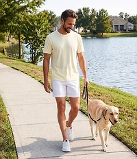 Roundtree & Yorke The Cloud Collection 7#double; Flat Front Washed Chino Shorts