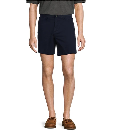 Roundtree & Yorke The Cloud Collection 7#double; Flat Front Washed Chino Shorts