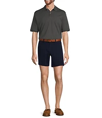 Roundtree & Yorke The Cloud Collection 7#double; Flat Front Washed Chino Shorts