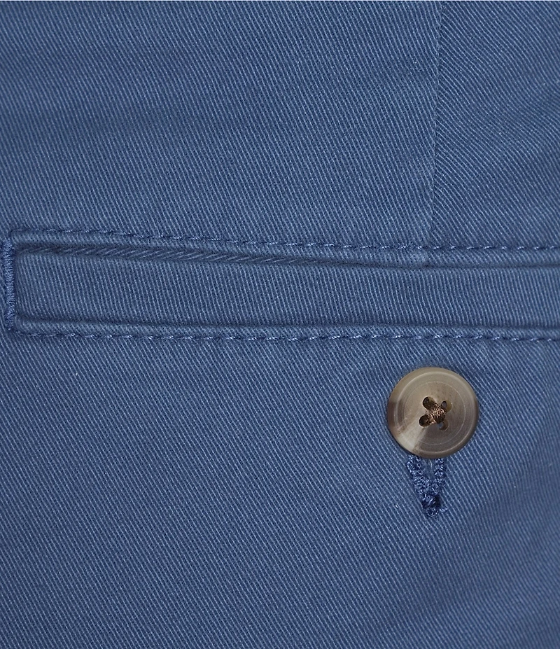 Roundtree & Yorke The Cloud Collection 7#double; Flat Front Washed Chino Shorts