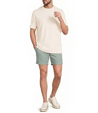 Roundtree & Yorke The Cloud Collection 7#double; Flat Front Washed Chino Shorts