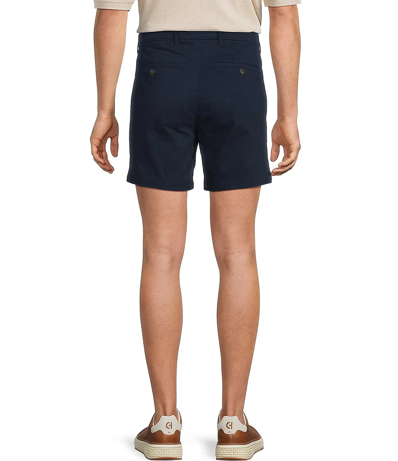 Roundtree & Yorke The Cloud Collection 7#double; Flat Front Washed Chino Shorts