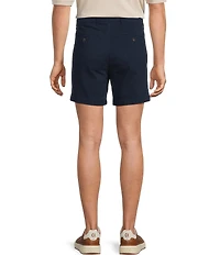 Roundtree & Yorke The Cloud Collection 7#double; Flat Front Washed Chino Shorts